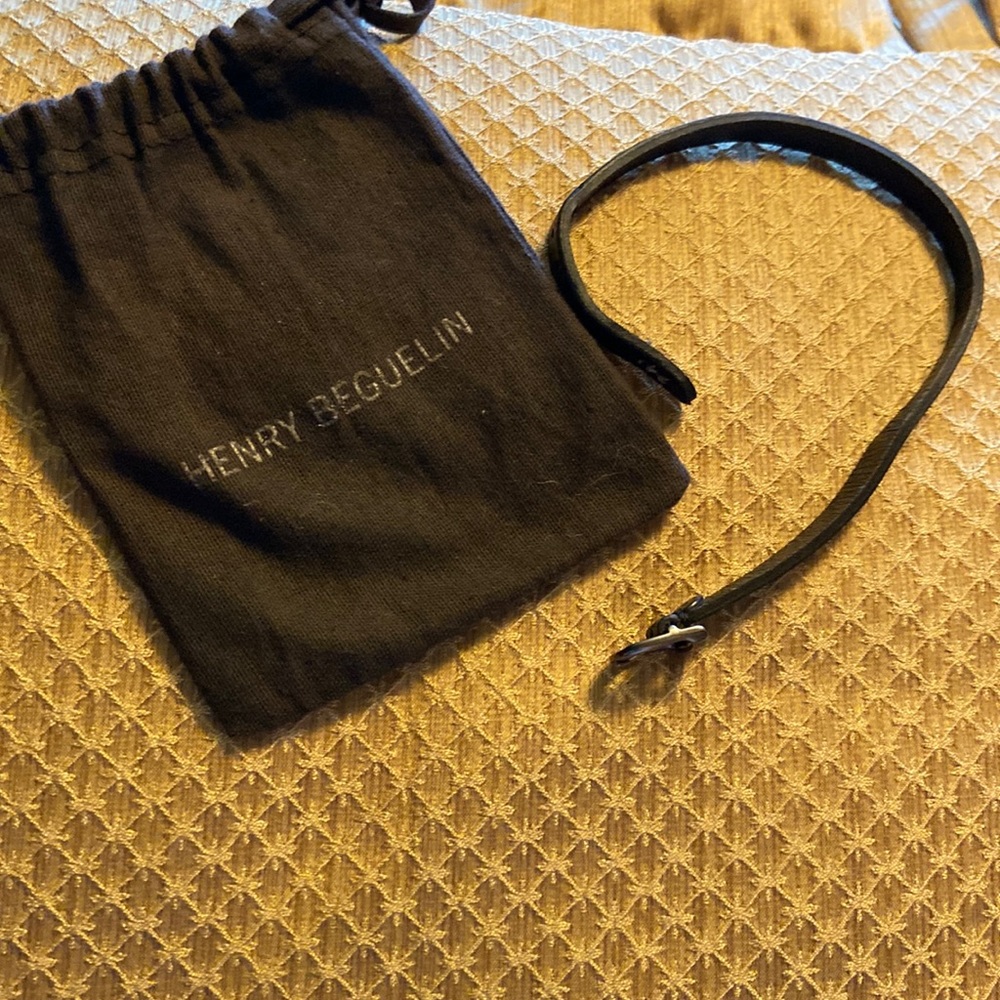Henry Beguelin double wrap leather bracelet